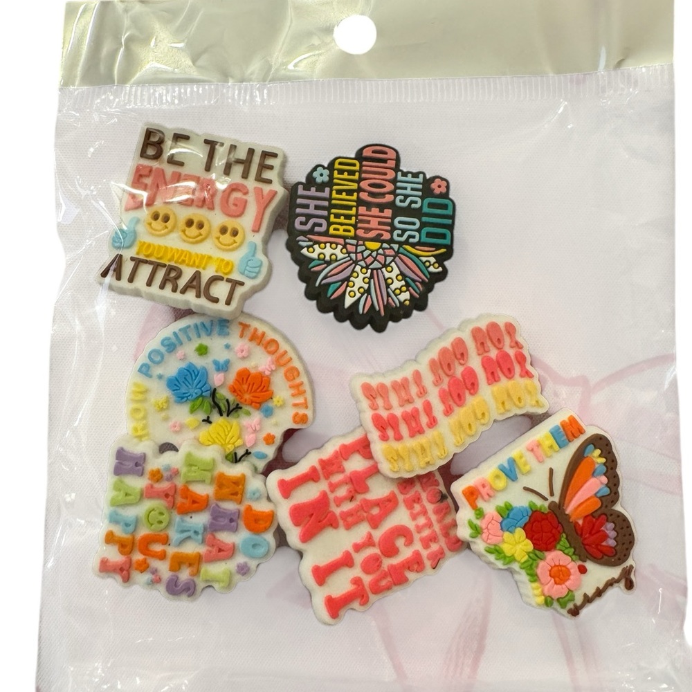 #6 ~ 7 charms for $9 ~ Colorful Shoe and Accessory Charms for Crocs and More